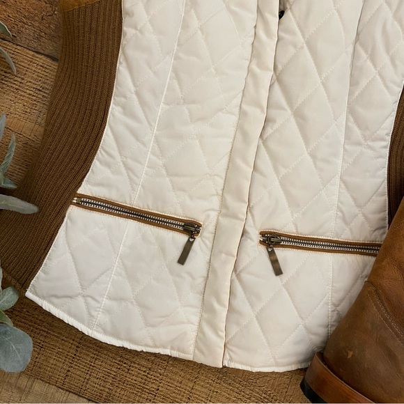 Western Quilted Zip Up Vest Outdoors Mountains Zippered Pockets - Picture 10 of 14